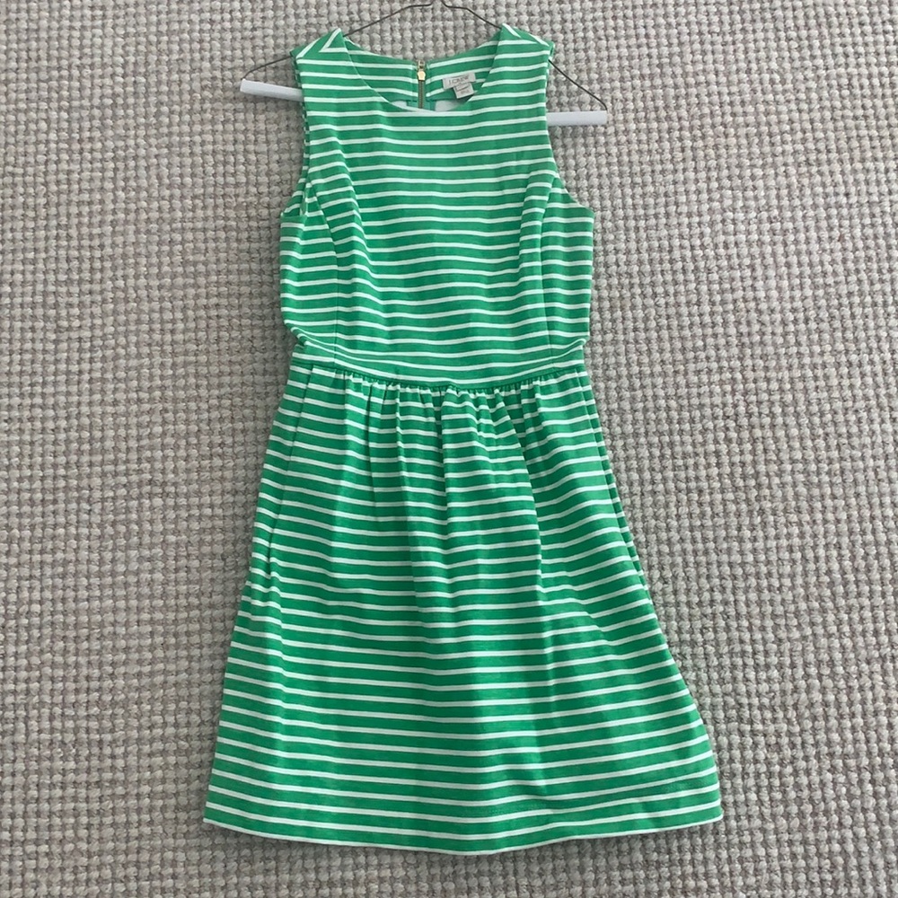 J. Crew Heavyweight Cotton Knit Mini Dress Striped